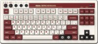 8BitDo Retro 87 Fami Edition Mechanikus Tri-Mode Wireless Gaming Billentyűzet US - Fehér/Piros
