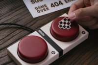 8BitDo Retro 87 Fami Edition Mechanikus Tri-Mode Wireless Gaming Billentyűzet US - Fehér/Piros
