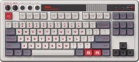 8BitDo Retro 87 N Edition Mechanikus Tri-Mode Wireless Gaming Billentyűzet US - Szürke/Fehér/Piros