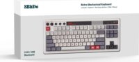 8BitDo Retro 87 N Edition Mechanikus Tri-Mode Wireless Gaming Billentyűzet US - Szürke/Fehér/Piros