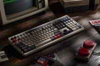 8BitDo Retro 108 N Edition Mechanikus Tri-Mode Wireless Gaming Billentyűzet US - Szürke/Fehér/Piros
