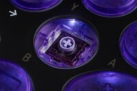 8BitDo Arcade Stick All-Button Signature Edition Tri-Mode Wireless Gaming Kontroller (PC / Switch) - Átlátszó/Lila