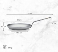 De Buyer 5611.28 Mineral B Omlett Sütőserpenyő 28cm - Inox