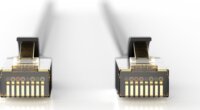 Digitus DK-1644-A-010-OD-10 S/FTP CAT6A RJ45 Patch kábel 1m - Fekete (10db/csomag)