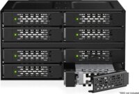 Icy Dock MB508V5P-B ToughArmor 8x 2.5" U.2/U.3 NVMe SSD Hot-Swap Beépítő Keret 2x 5.25" - Fekete
