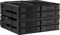 Icy Dock MB508V5P-B ToughArmor 8x 2.5" U.2/U.3 NVMe SSD Hot-Swap Beépítő Keret 2x 5.25" - Fekete
