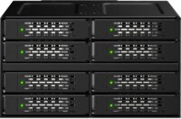 Icy Dock MB508V5P-B ToughArmor 8x 2.5" U.2/U.3 NVMe SSD Hot-Swap Beépítő Keret 2x 5.25" - Fekete
