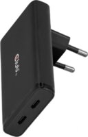 Club 3D CAC-1935 2x USB-C Hálózati Gyorstöltő Adapter 65W - Fekete