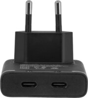 Club 3D CAC-1935 2x USB-C Hálózati Gyorstöltő Adapter 65W - Fekete