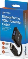 Manhattan 151962 DisplayPort apa - VGA anya Átalakító Adapter 0.15m - Fekete
