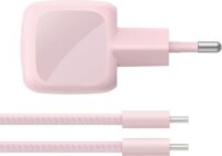 Belkin WCA008kq2MPK-B6 GaN USB-C Hálózati Gyorstöltő Adapter 30W + USB-C Kábel 2m - Rózsaszín