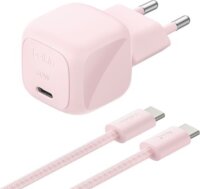 Belkin WCA008kq2MPK-B6 GaN USB-C Hálózati Gyorstöltő Adapter 30W + USB-C Kábel 2m - Rózsaszín