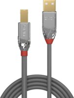 Lindy 36643 USB-A apa - USB-B apa 2.0 Adat és Nyomtatókábel 3m - Szürke/Króm
