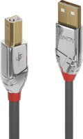 Lindy 36643 USB-A apa - USB-B apa 2.0 Adat és Nyomtatókábel 3m - Szürke/Króm