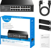 Cudy GS1016E Fémházas Smart Managed 16-port Gigabit Rack Switch