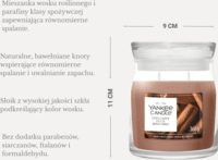 Yankee Candle Fahéj Pálca Illatgyertya 368g - Barna