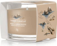 Yankee Candle Amber & Sandalwood - Borostyán & Szantál Illatgyertya 37g - Bézs