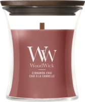 WoodWick Cinnamon Chai - Fahéj Chai Illatgyertya 85g - Piros