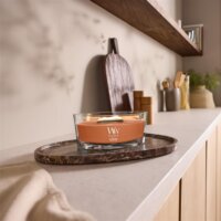 WoodWick Saffron Smoke - Sáfrányfüst Illatgyertya 453g - Barna
