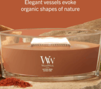 WoodWick Saffron Smoke - Sáfrányfüst Illatgyertya 453g - Barna
