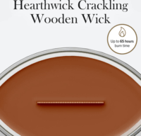 WoodWick Saffron Smoke - Sáfrányfüst Illatgyertya 453g - Barna