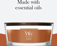 WoodWick Saffron Smoke - Sáfrányfüst Illatgyertya 453g - Barna