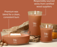 WoodWick Pumpkin Praline - Tökös Praliné Illatgyertya 453g - Barna