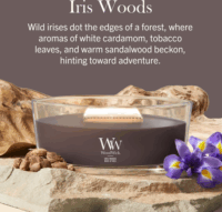 WoodWick Iris Woods - Irisz Erdő Illatgyertya 453g - Barna