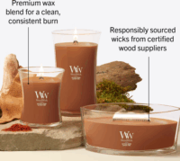 WoodWick Saffron Smoke - Sáfrányfüst Illatgyertya 609g - Barna