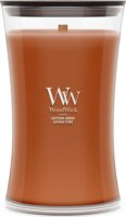 WoodWick Saffron Smoke - Sáfrányfüst Illatgyertya 609g - Barna