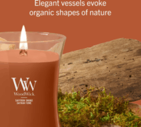 WoodWick Saffron Smoke - Sáfrányfüst Illatgyertya 609g - Barna