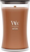 WoodWick Radiant Amber - Ragyogó Borostyán Illatgyertya 609g - Barna