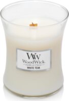 WoodWick White Teak - Fehér Teakfa Illatgyertya 275g - Bézs