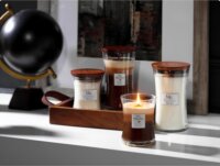 WoodWick White Teak - Fehér Teakfa Illatgyertya 275g - Bézs