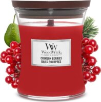 WoodWick Crimson Berries - Érett Bogyós Gyümölcsök Illatgyertya 275g - Piros