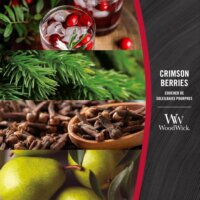 WoodWick Crimson Berries - Érett Bogyós Gyümölcsök Illatgyertya 275g - Piros