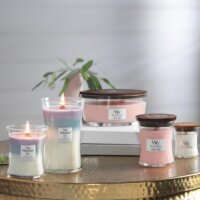 WoodWick Coastal Sunset - Tengerparti Naplemente Illatgyertya 275g - Rózsaszín