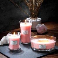 WoodWick Coastal Sunset - Tengerparti Naplemente Illatgyertya 275g - Rózsaszín