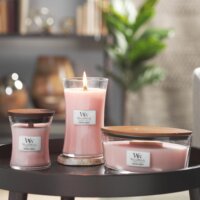 WoodWick Coastal Sunset - Tengerparti Naplemente Illatgyertya 275g - Rózsaszín