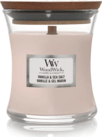 WoodWick Vanilla & Sea Salt - Vanília & Tengeri Só Illatgyertya 230g - Bézs