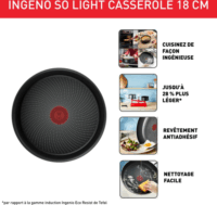 Tefal L7232902 Ingenio So Light Aluminium Lábas Ø 18cm 2,0L - Fekete