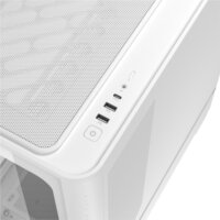 Asus PRIME AP304 TG ARGB Midi Torony Számítógépház + 4db 120mm ventilátor - Fehér