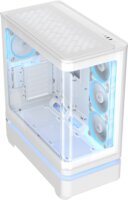 Asus PRIME AP304 TG ARGB Midi Torony Számítógépház + 4db 120mm ventilátor - Fehér