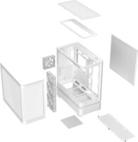Asus PRIME AP304 TG ARGB Midi Torony Számítógépház + 4db 120mm ventilátor - Fehér