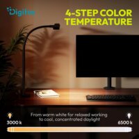 Digitus DA-90490 LED Asztali Lámpa 7W 50cm - Fekete