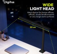 Digitus DA-90490 LED Asztali Lámpa 7W 50cm - Fekete