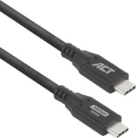 ACT AC7441 USB-C Apa - USB-C Apa 3.0 Adat és töltőkábel 60W 1m - Fekete