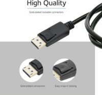 ACT AK4070 DisplayPort 1.4 - DisplayPort 1.4 8K Kábel 0.5m - Fekete