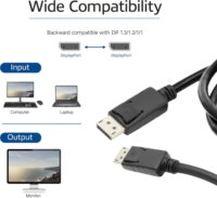 ACT AK4070 DisplayPort 1.4 - DisplayPort 1.4 8K Kábel 0.5m - Fekete