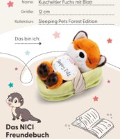 Nici Alvó Kisróka Levéllel Plüssfigura 12 cm